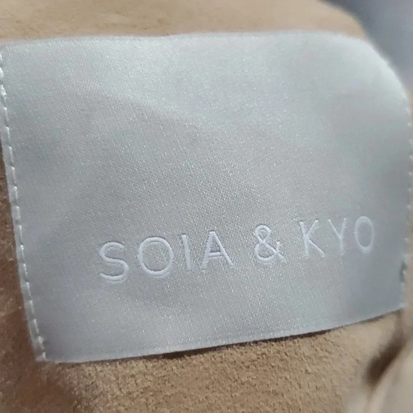 Soia & Kyo soft suede lambskin single button jacket - Picture 7 of 9